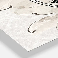 Designart Indigold Gray Peonies I Traditional 3 Panel Wall Clock