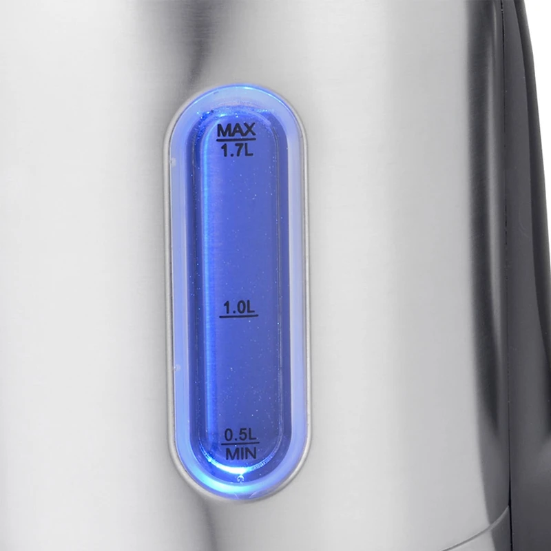 MegaChef 1.7L Stainless Steel Electric Tea Kettle With 5 Preset Temps