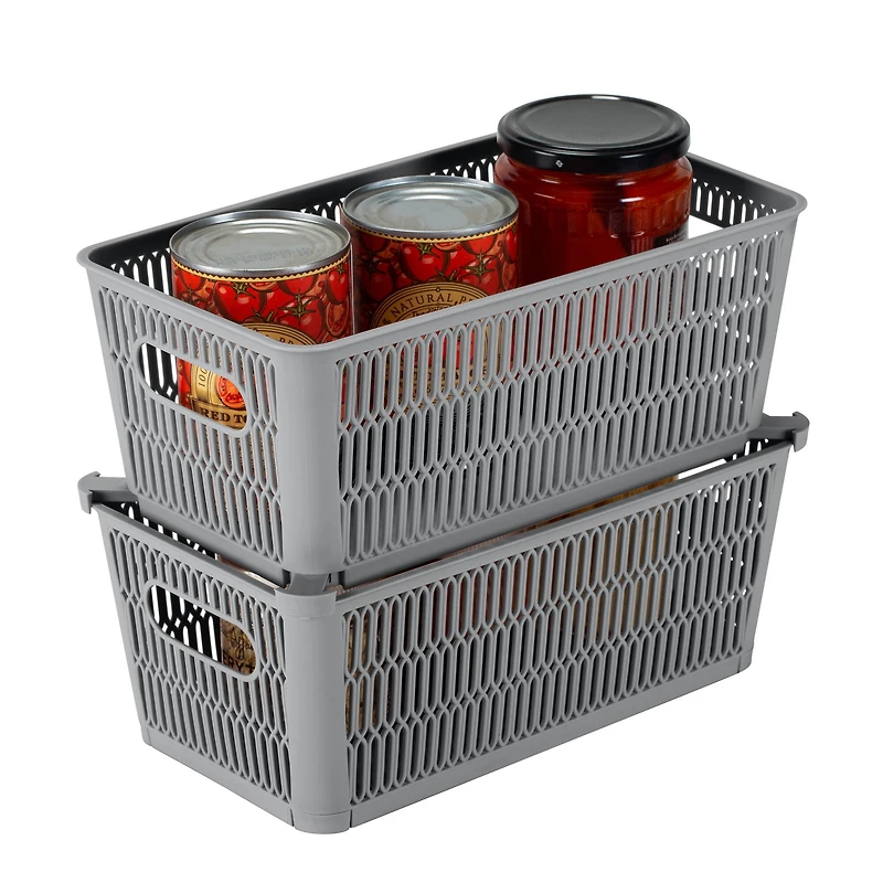 Simplify Slide 2 Stack It Small Storage Tote Baskets