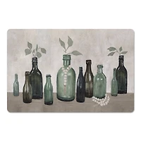Sage Glass Bottles 27" x 18" Floor Mat