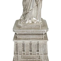 The Novogratz Silver Polystone Traditional Sculpture, 17" x 5" x 5"