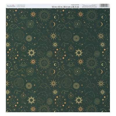 12" x 12" Green Celestial Cardstock Paper by Recollections™