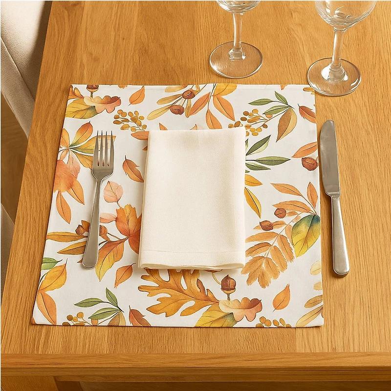 18" x 18" Fall Leaves Cotton Table Napkin by Ashland®