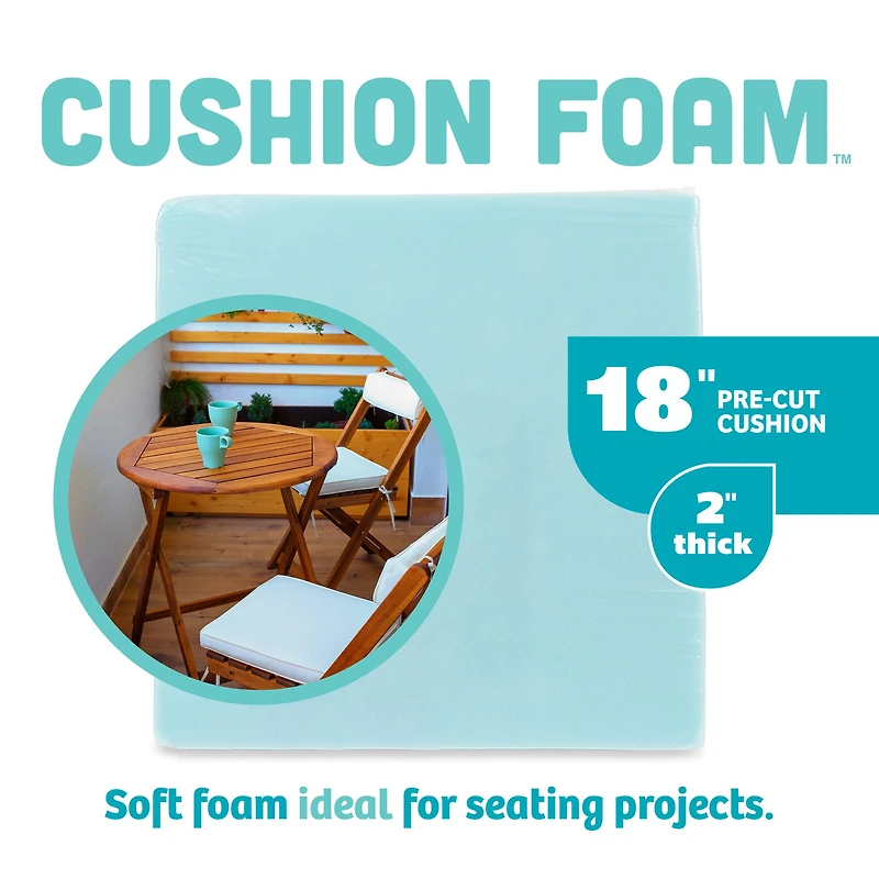 Fairfield™ Cushion Foam Pad, 18" x 18" x 2"