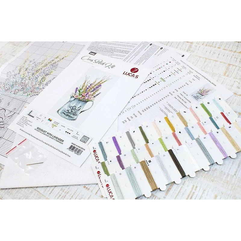 Luca-s Bouquet With Lavender Counted Cross Stitch Kit