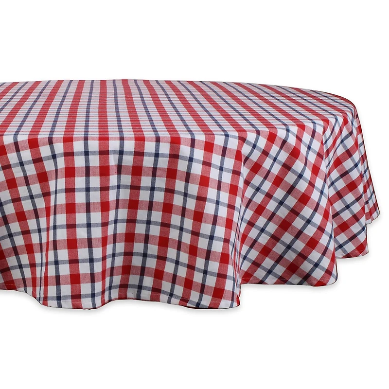 DII® 70" Round American Plaid Tablecloth