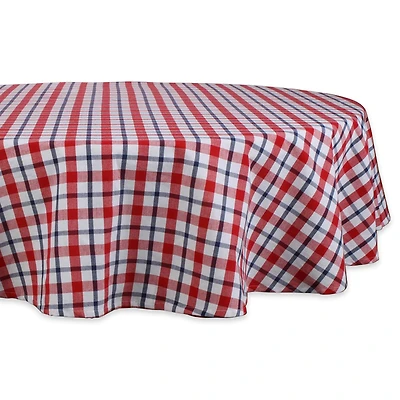 DII® 70" Round American Plaid Tablecloth