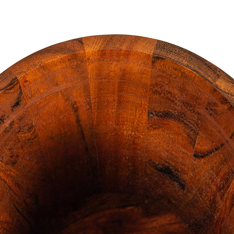 Hello Honey® 8.5" Natural Round Acacia Wood Canister with Handle