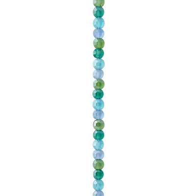 12 Pack: Aqua Mix Lentil Glass Beads, 6mm by Bead Landing™