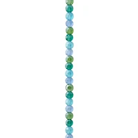 12 Pack: Aqua Mix Lentil Glass Beads, 6mm by Bead Landing™