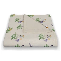 Spring Flower Bunches 50" x 60" Coral Fleece Blanket
