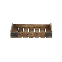 Brown Mango Wood Farmhouse Tray Set