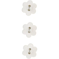 LaMode 9/16" White Flower 2-Hole Buttons, 3ct.