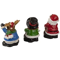 Santa  Snowman and Reindeer Christmas Stocking Holders - 5.25" - Set of 3