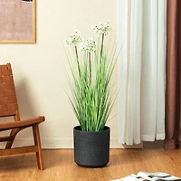 Glitzhome® 3.25ft. Faux Onion Grass Plant in Pot