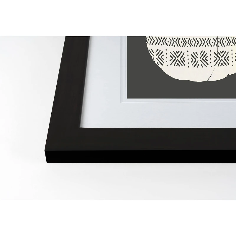 Patterned Pumpkin Halloween Print in Black Frame
