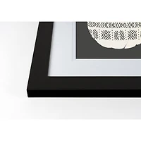 Patterned Pumpkin Halloween Print in Black Frame
