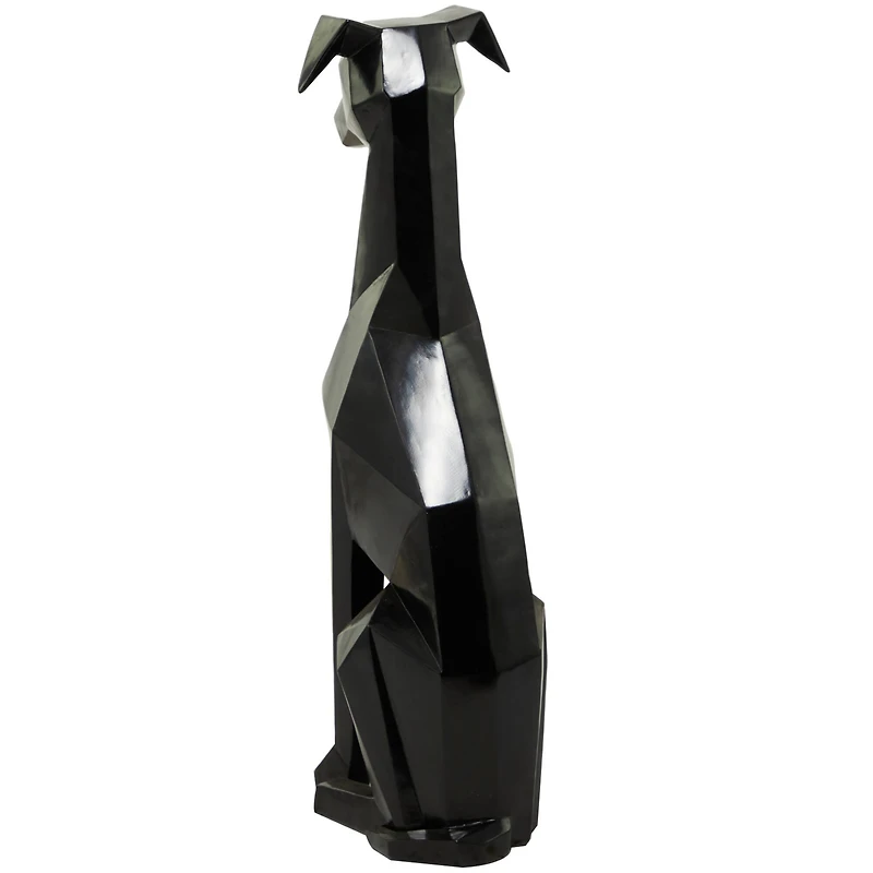 The Novogratz 30" Silver Cubist Dog Sculpture