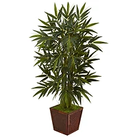 4ft. Bamboo Tree in Brown Bamboo Square 