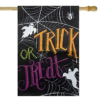 28" x 40" Spider Webs & Ghosts Trick or Treat Outdoor Garden Flag