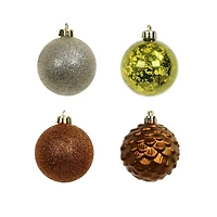 40 Pack 2.25" Forest Solid & Glitter Shatterproof Ornaments by Ashland®