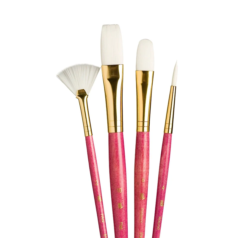 Princeton™ RealValue™ White Taklon 4 Piece Brush Set