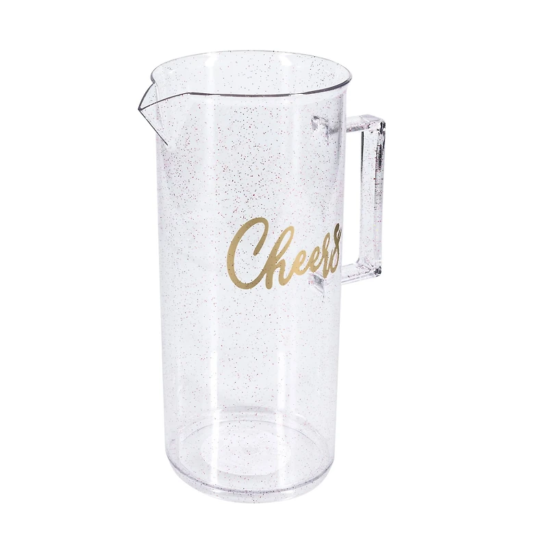 1.4L Gold & Pink Glitter Pitcher by Ashland®