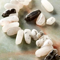 12 Pack: Black & White Rutilated Quartz Chip Beads by Bead Landing™