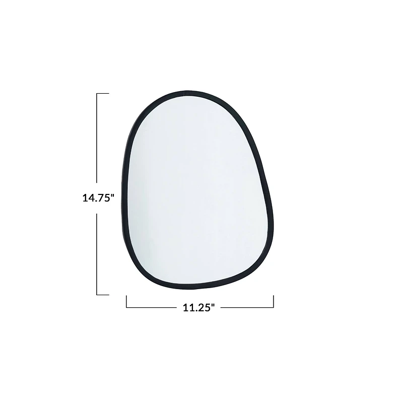 Hello Honey® 11.25" x 14.75" Black Matte Elegance Wall Mirror