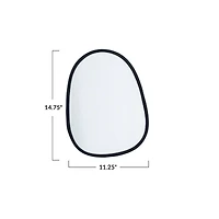 Hello Honey® 11.25" x 14.75" Black Matte Elegance Wall Mirror