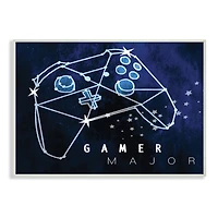 Stupell Industries Gamer Major Phrase Controller Constellation Outer Space Wood Wall Plaque