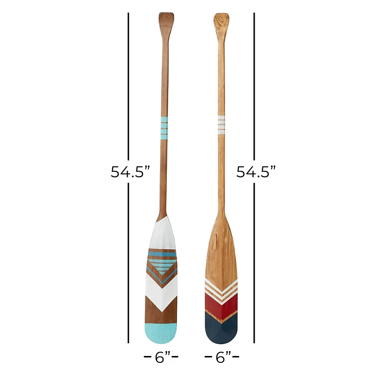 55" Brown Wood Coastal Oars Wall Decor, 2ct.