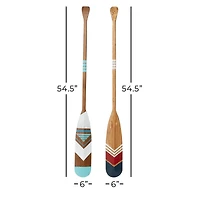 55" Brown Wood Coastal Oars Wall Decor, 2ct.