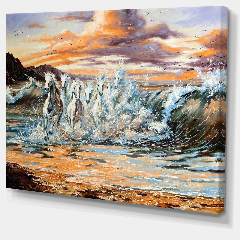 Designart - Horses from Waves