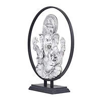 22" Black Polystone Eclectic Buddha