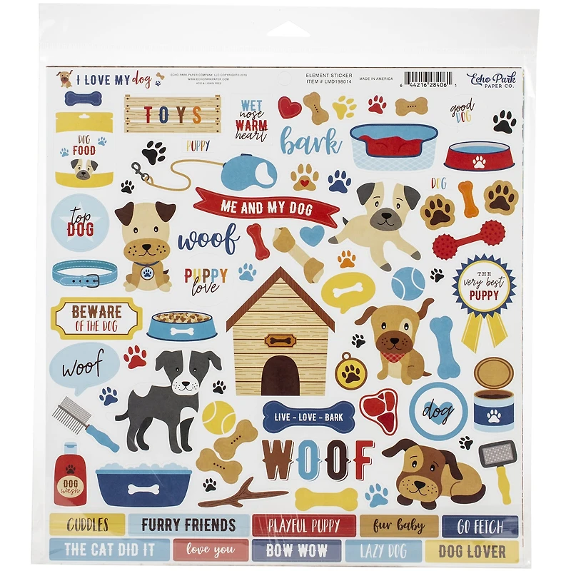 Echo Park™ I Love My Dog Collection Kit, 12" x 12"