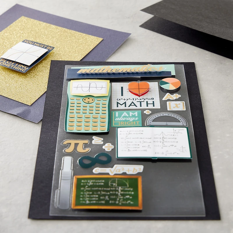 12 Pack: Math Dimensional Stickers by Recollections™