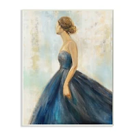 Stupell Industries Young Woman Blue Dress Soft Focus Wall Art