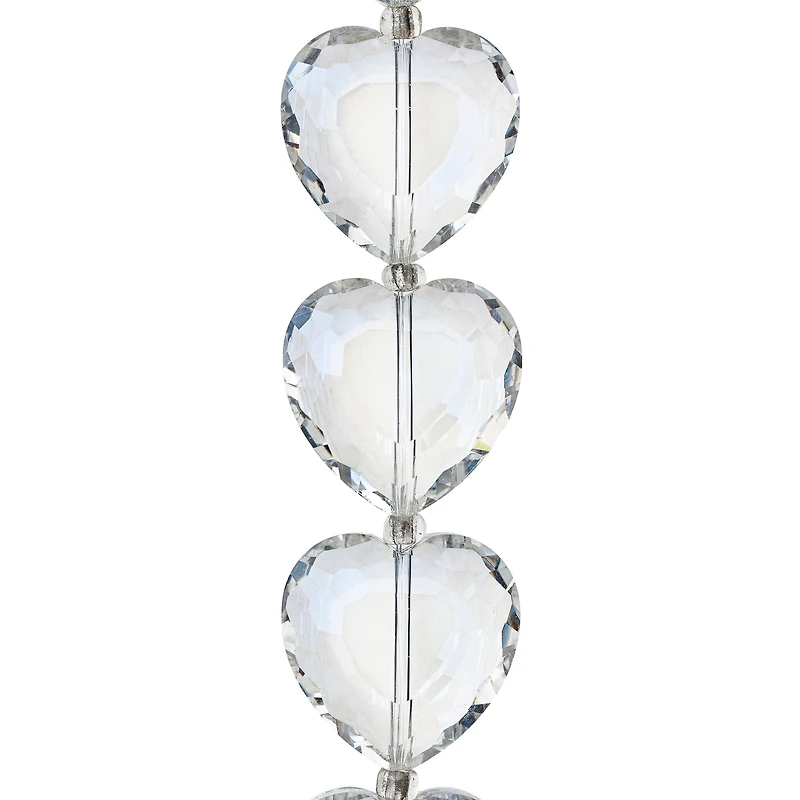 Crystal Heart Glass Beads, 22mm by Bead Landing™