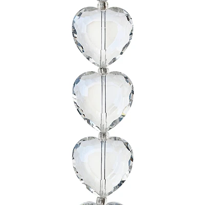 Crystal Heart Glass Beads, 22mm by Bead Landing™