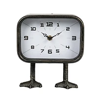 Hello Honey® 7.7" Metal Standing Clock with Duck Feet