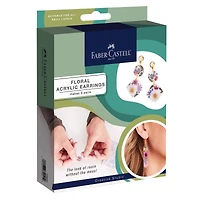 Faber-Castell® Pressed Floral Acyrlic Earings