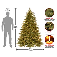 6.5ft. Pre-Lit Feel-Real® Nordic Spruce® Artificial Christmas Tree, Clear Lights