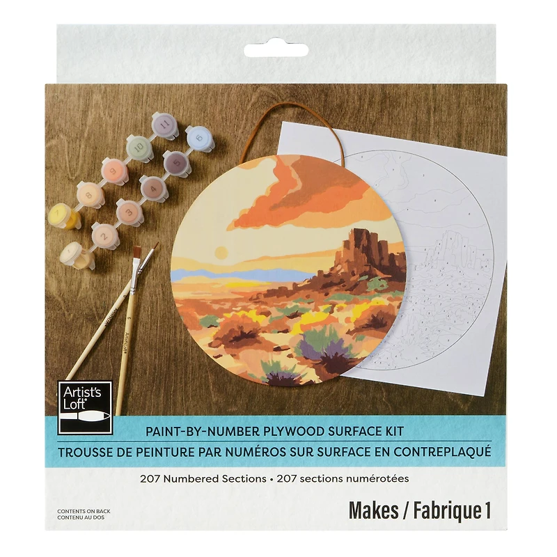 Desert Sunset Paint-by-Number Plywood Surface Kit by Artist's Loft®