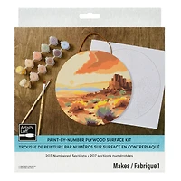 Desert Sunset Paint-by-Number Plywood Surface Kit by Artist's Loft®