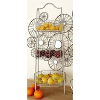 White Iron Farmhouse 3 Tier Tray Stand