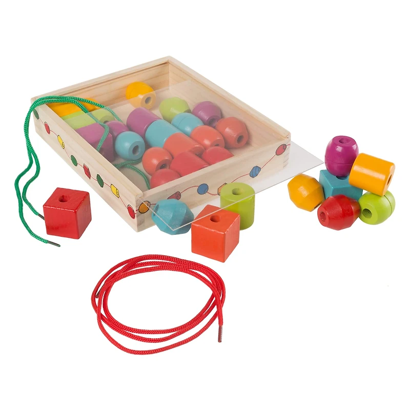 Toy Time Kids Bead & String Lacing Toy Set
