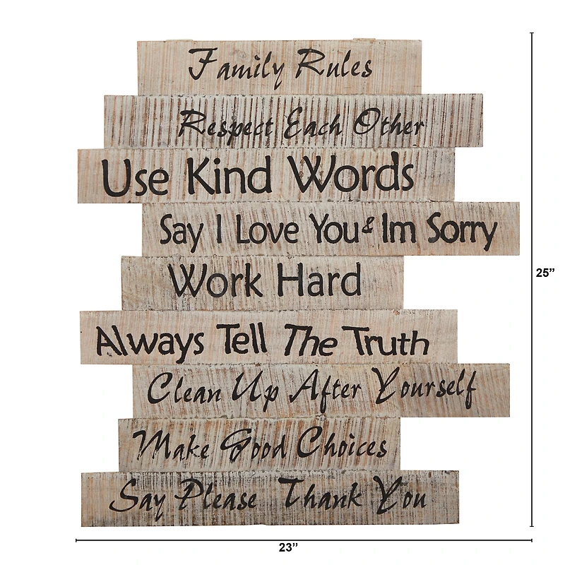 25" Farmhouse Wood Inspirational Wall Art Decor