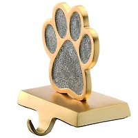 5" Gold Outlined with Silver Sparkle NOEL Stocking Holder