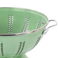 Gibson Home Plaza Cafe Green 4 Quart Enamel Colander